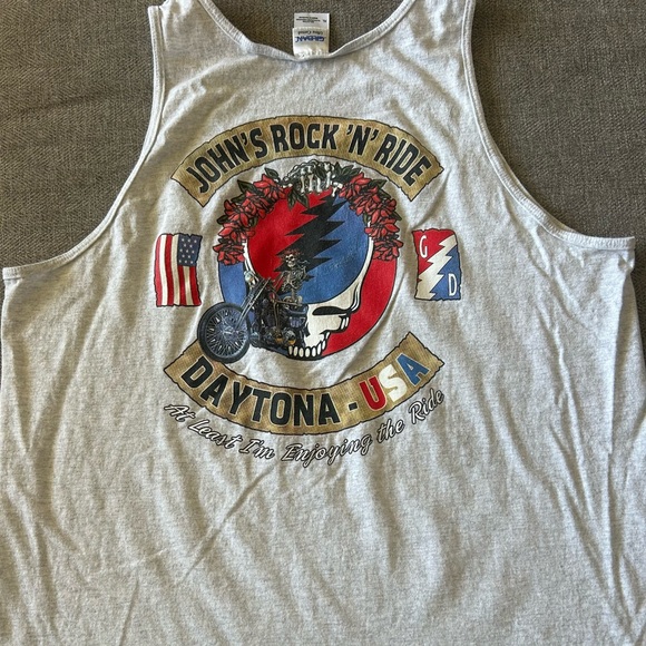 Vintage Grateful Dead John’s Rock and Ride 2014 XL tank top Rare biker shirt!! - Picture 2 of 2